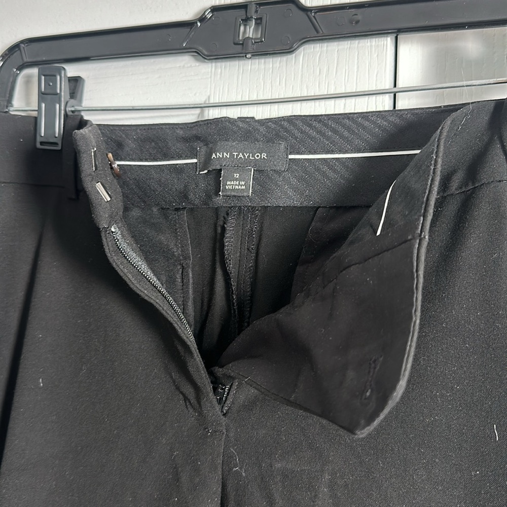 Ann Taylor Sz 12 High Rise Trouser Pant In Seasonless Stretch black - Picture 2 of 5